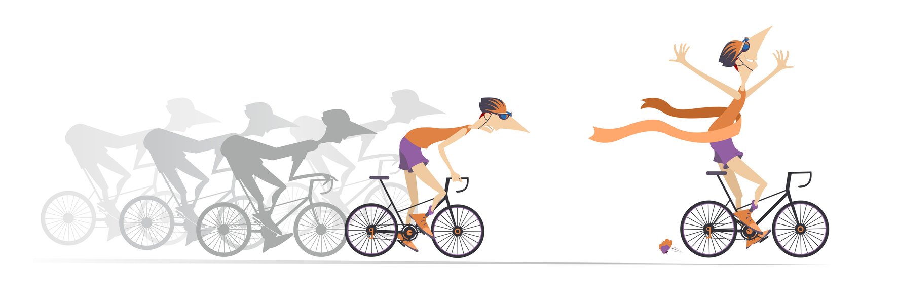 Illustration of cycling race