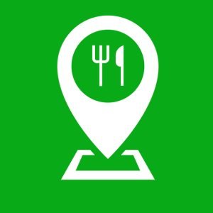 Knife and Fork Restaurant Map Pointer Icon